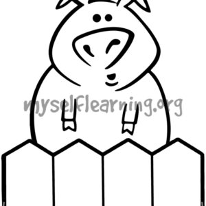 Pig Coloring Sheet | Instant Download