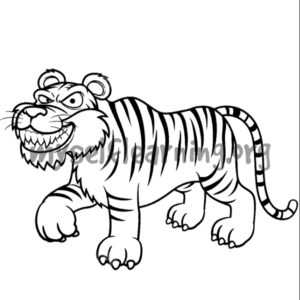 Tiger Coloring Sheet | Instant Download