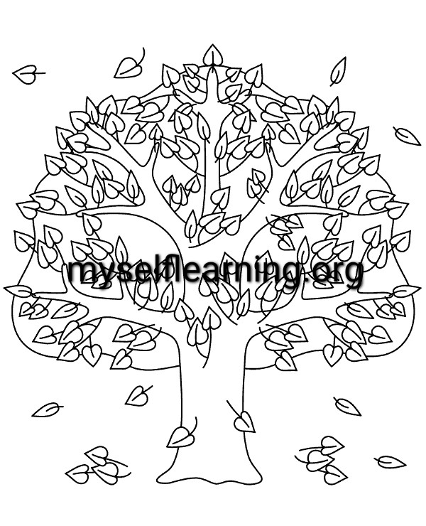 Autumn Season Coloring Sheet 07 | Instant Download - MySelfLearning.org