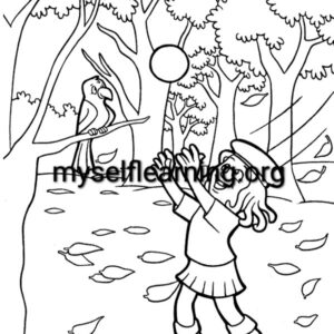 Autumn Season Coloring Sheet 08 | Instant Download