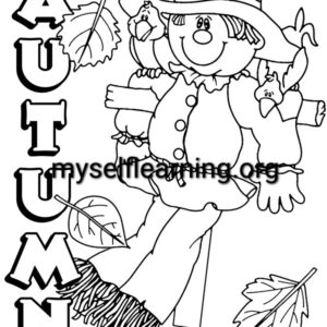 Autumn Season Coloring Sheet 033 | Instant Download