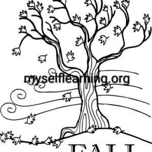 Autumn Season Coloring Sheet 039 | Instant Download