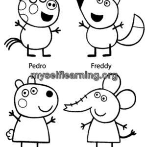 Peepa Cartoons Coloring Sheet 10 | Instant Download