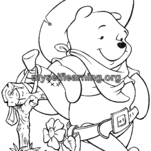 Winnie The Pooh Cartoon Coloring Sheet 10 | Instant Download