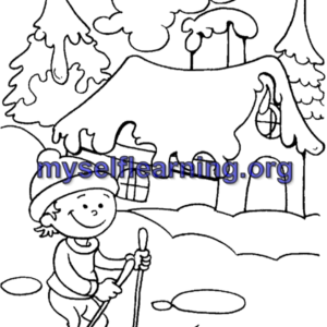 Winter Coloring Sheet 10 | Instant Download