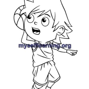 Basketball Sport Coloring Sheet 11 | Instant Download