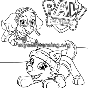 Paw Patrol Cartoons Coloring Sheet 11 | Instant Download
