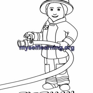 Profession Role Play Characters Coloring Sheet 11 | Instant Download