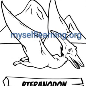 Dinosaurs Coloring Sheet 12 | Instant Download