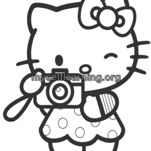 Kitty Cartoons Coloring Sheet 13 | Instant Download