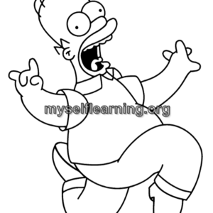Simpsons Cartoons Coloring Sheet 13 | Instant Download