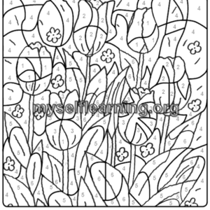 Coloring By Number Education Sheet 14 | Instant Download