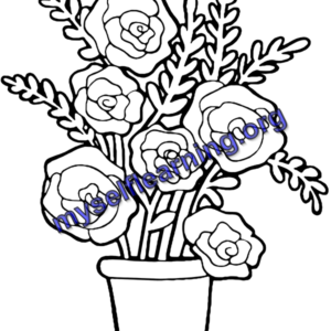 Flowers Coloring Sheet 14 | Instant Download