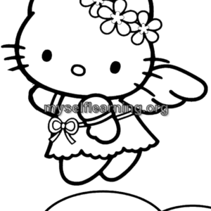 Kitty Cartoons Coloring Sheet 14 | Instant Download