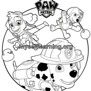 Paw Patrol Cartoons Coloring Sheet 14 | Instant Download