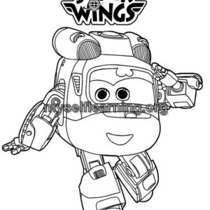 Super Wings Cartoons Coloring Sheet 14 | Instant Download