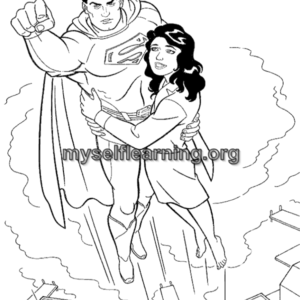 Super Man Cartoons Coloring Sheet 14 | Instant Download