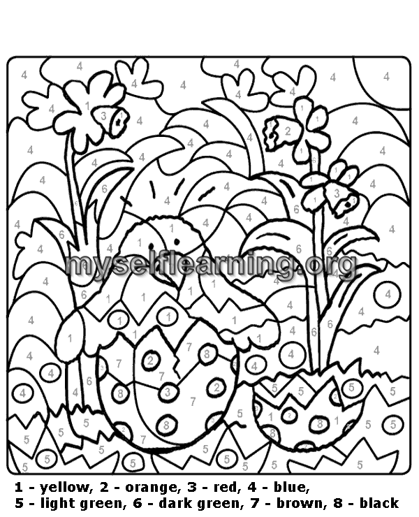 Coloring By Number Education Sheet 15  Instant Download 
