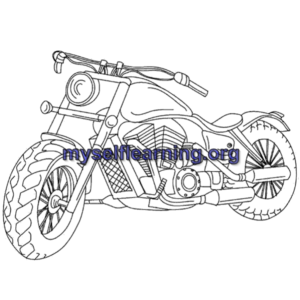 Motor Bikes Coloring Sheet 15 | Instant Download