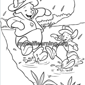 Winnie The Pooh Cartoon Coloring Sheet 15 | Instant Download