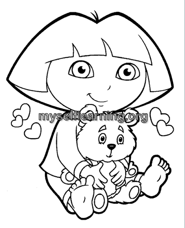 Dora Cartoons Coloring Sheet 16 | Instant Download 