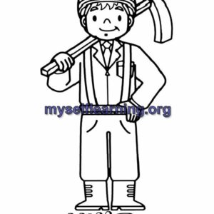 Profession Role Play Characters Coloring Sheet 16 | Instant Download