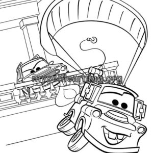 Cars Cartoon Coloring Sheet 17 | Instant Download
