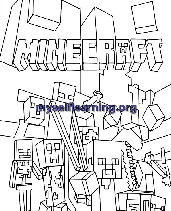 Minecraft Printable Coloring Pages 17