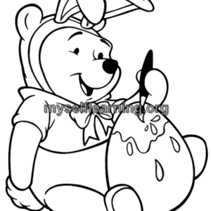 Winnie The Pooh Cartoon Coloring Sheet 17 | Instant Download
