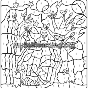 Coloring By Number Education Sheet 18 | Instant Download