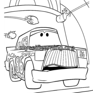 Cars Cartoon Coloring Sheet 18 | Instant Download