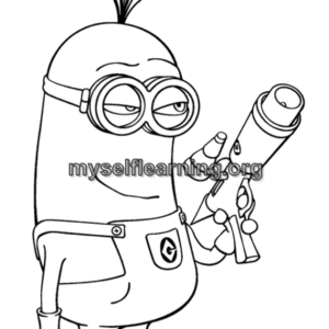 Minions Cartoons Coloring Sheet 18 | Instant Download