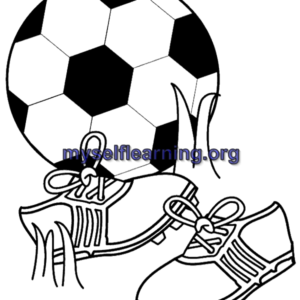 Foot Ball Sport Coloring Sheet 19 | Instant Download