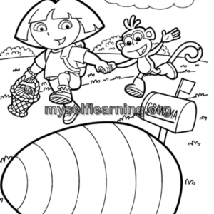 Dora Cartoons Coloring Sheet 19 | Instant Download