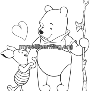 Winnie The Pooh Cartoon Coloring Sheet 19 | Instant Download
