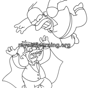 Simpsons Cartoons Coloring Sheet 1 | Instant Download