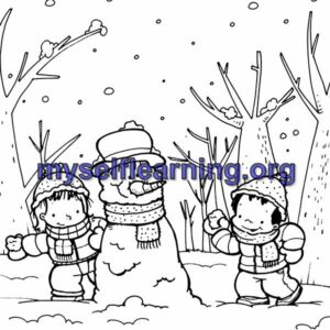 Winter Coloring Sheet 1 | Instant Download