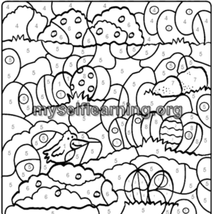 Coloring By Number Education Sheet 20 | Instant Download