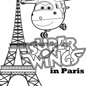 Super Wings Cartoons Coloring Sheet 20 | Instant Download