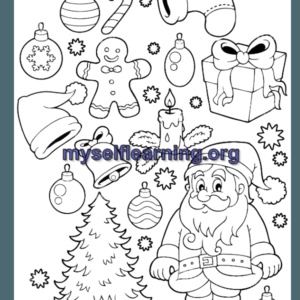 christmas Celebration Coloring Sheet 21 | Instant Download