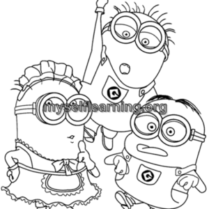 Minions Cartoons Coloring Sheet 21 | Instant Download