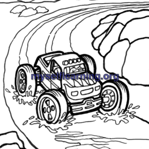 Motorcars Coloring Sheet 21 | Instant Download