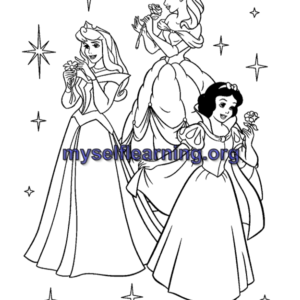 Princess Dolls Coloring Sheet 21 | Instant Download