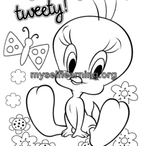 Tweety Cartoon Coloring Sheet 21 | Instant Download