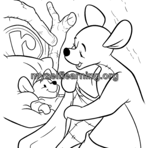 Winnie The Pooh Cartoon Coloring Sheet 21 | Instant Download