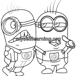 Minions Cartoons Coloring Sheet 23 | Instant Download