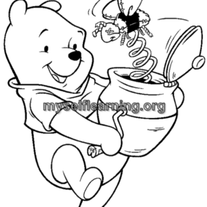 Winnie The Pooh Cartoon Coloring Sheet 23 | Instant Download