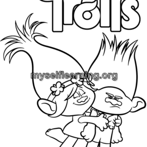 Trolls Coloring Sheet 24 | Instant Download