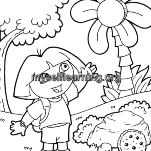 Dora Cartoons Coloring Sheet 25 | Instant Download