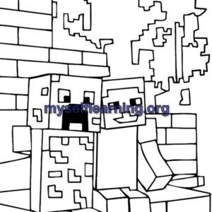 Minecraft Games Coloring Sheet 25 | Instant Download